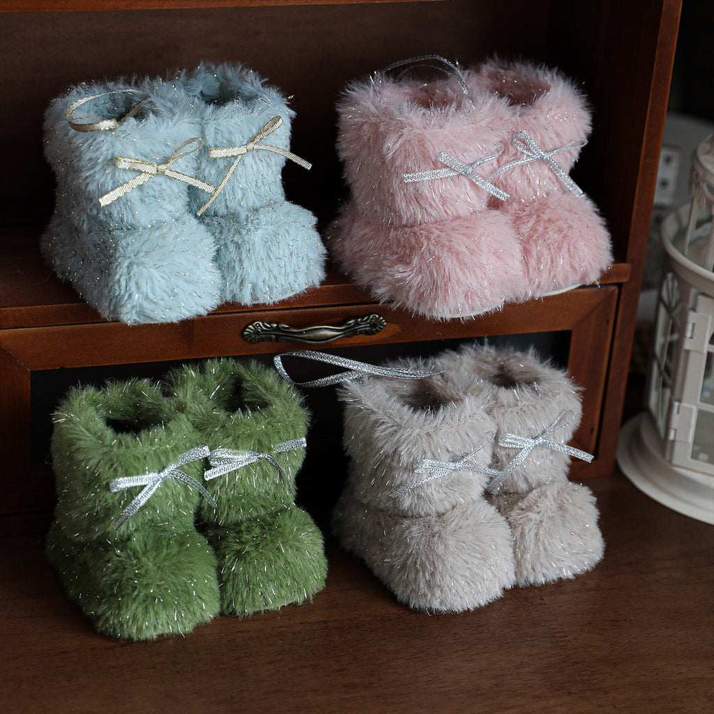 Plush Christmas Small Boots Creative Decoration Christmas Tree Pendant