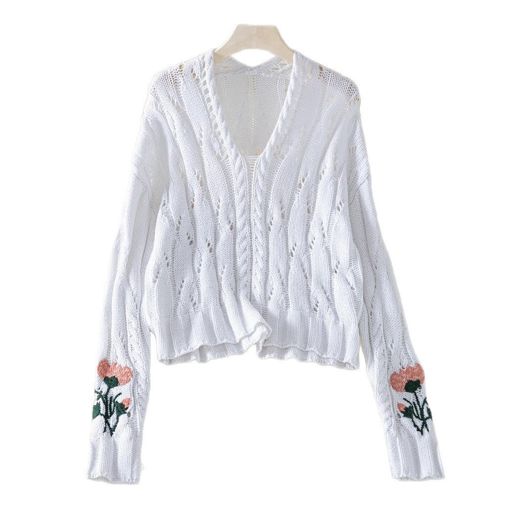 Idle Style Short Long-sleeved Sweater Top