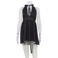 Arrival Fashionable Elegant Polka-Dot Printed Deep V-Neck Dress