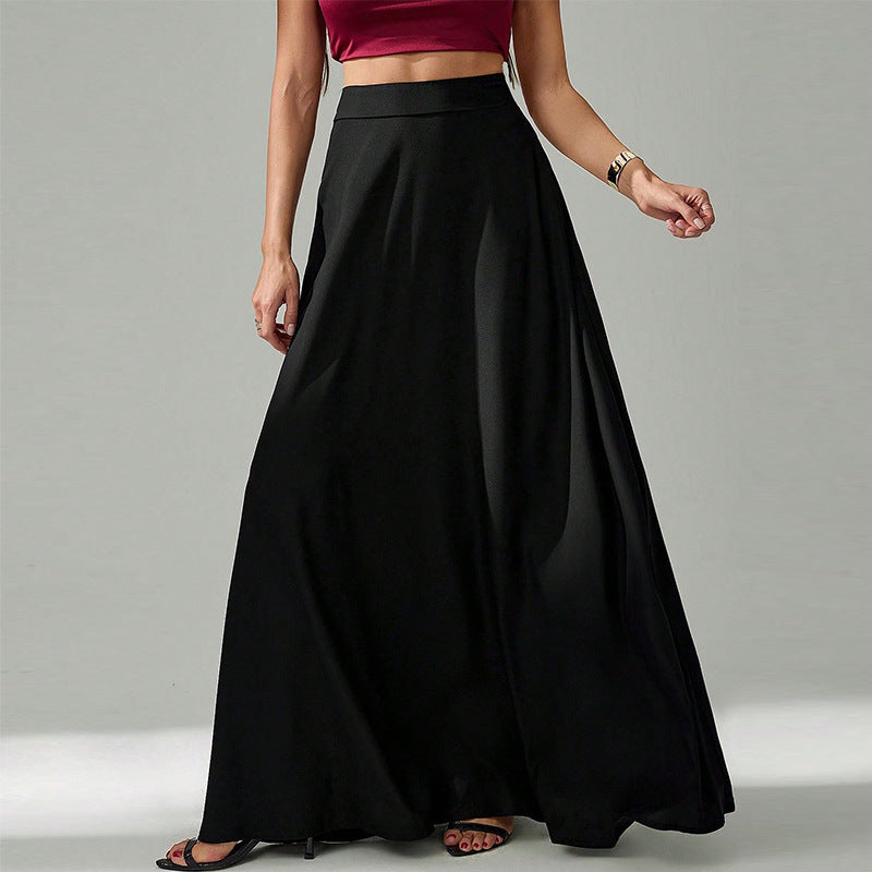 Elegant Black Commuter Skirt For Women