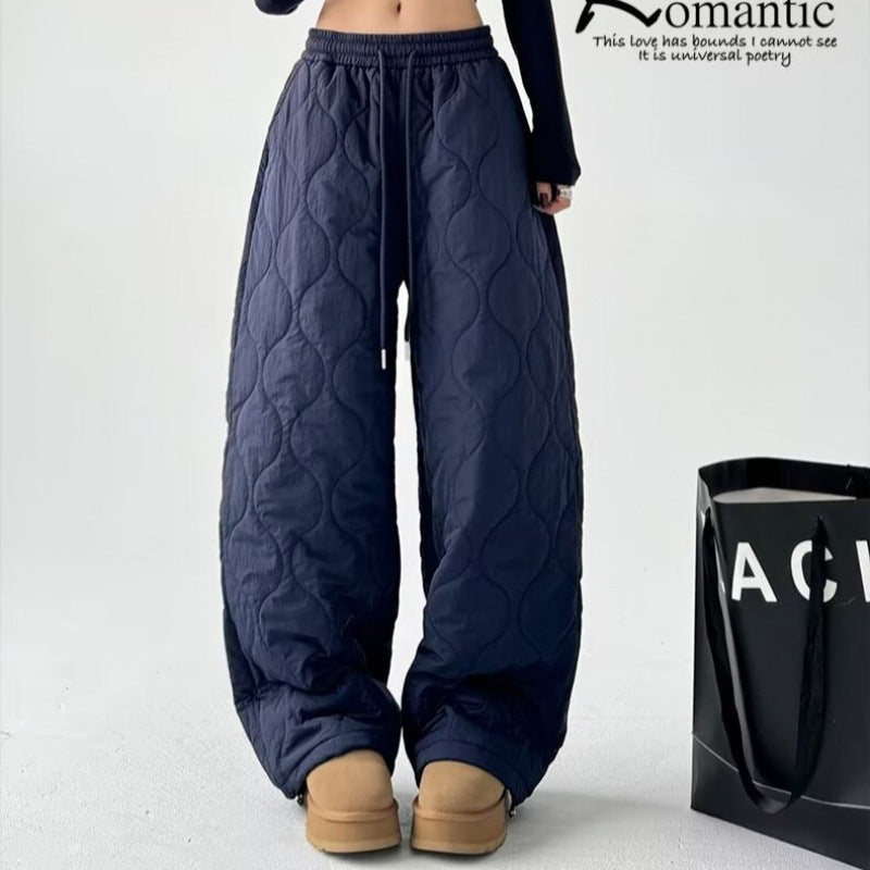 Thickened Thermal Cotton Pants Women's Loose-fitting Casual Pants