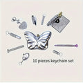 10 Pieces Keychain Set