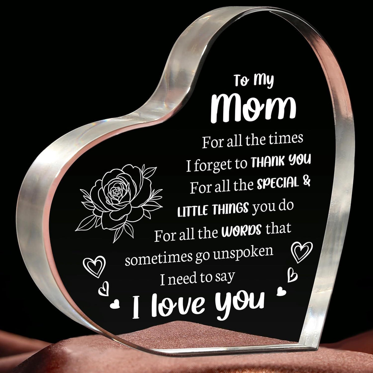 Transparent Love Acrylic Mother's Day Gift Table Decorative Ornaments
