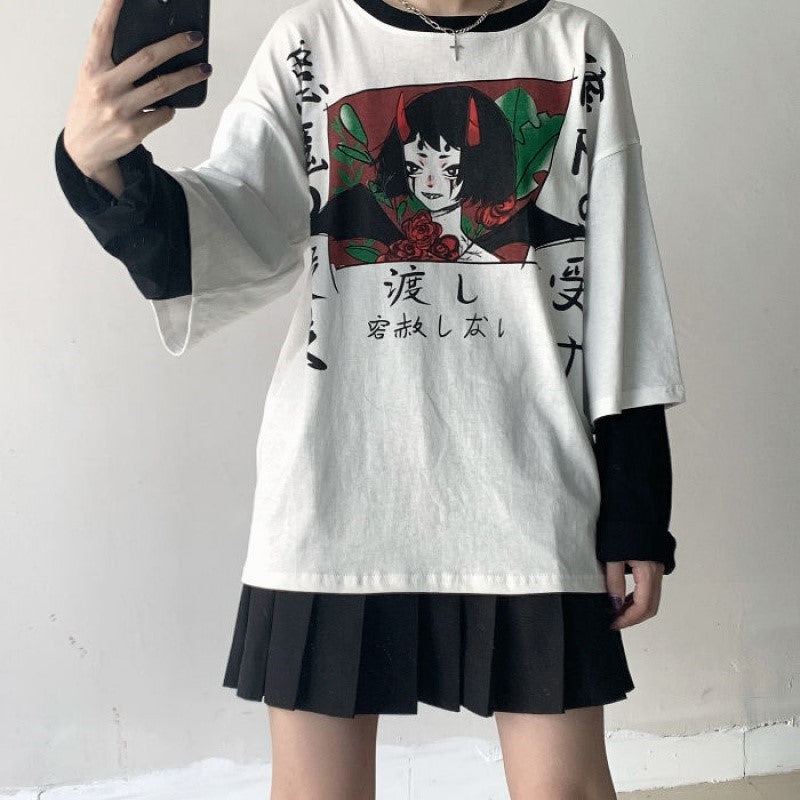 Fake two-piece midi top