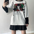 Fake two-piece midi top