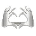 Fashion Love Heart Romantic Hands Ring