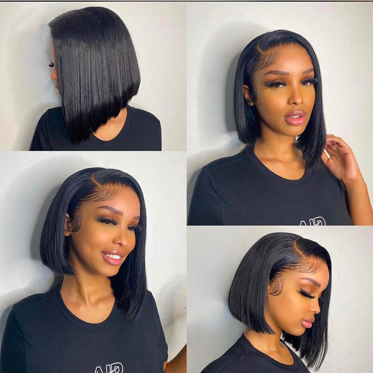 13x4 Lace Frontal Bob Straight Wig  Human Hair