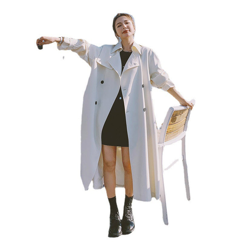 Mid-length Windbreaker Women's New All-match Temperament Thin Coat