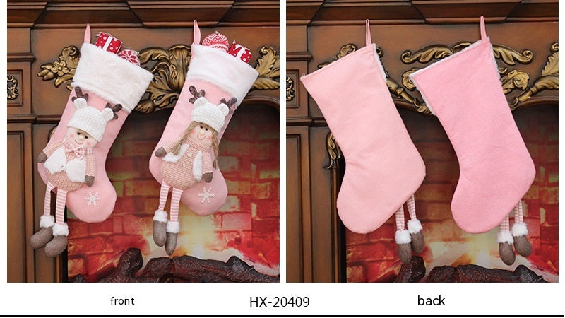 Christmas Knitted Fabric Doll Gift Bag