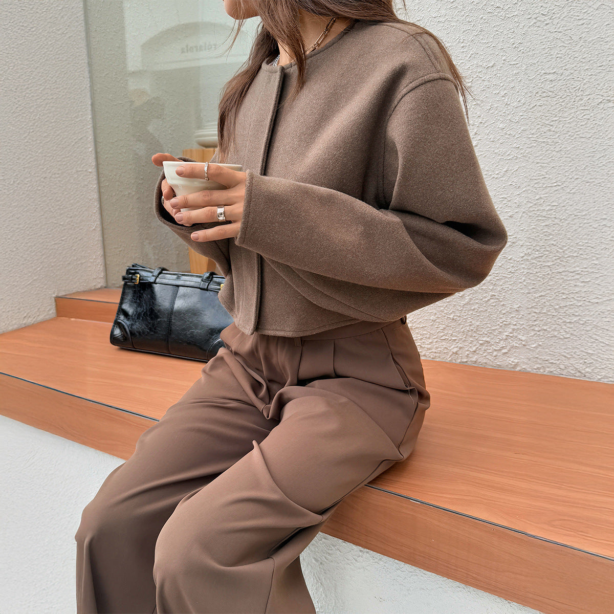 Women's Solid-color Long-sleeve Jacket