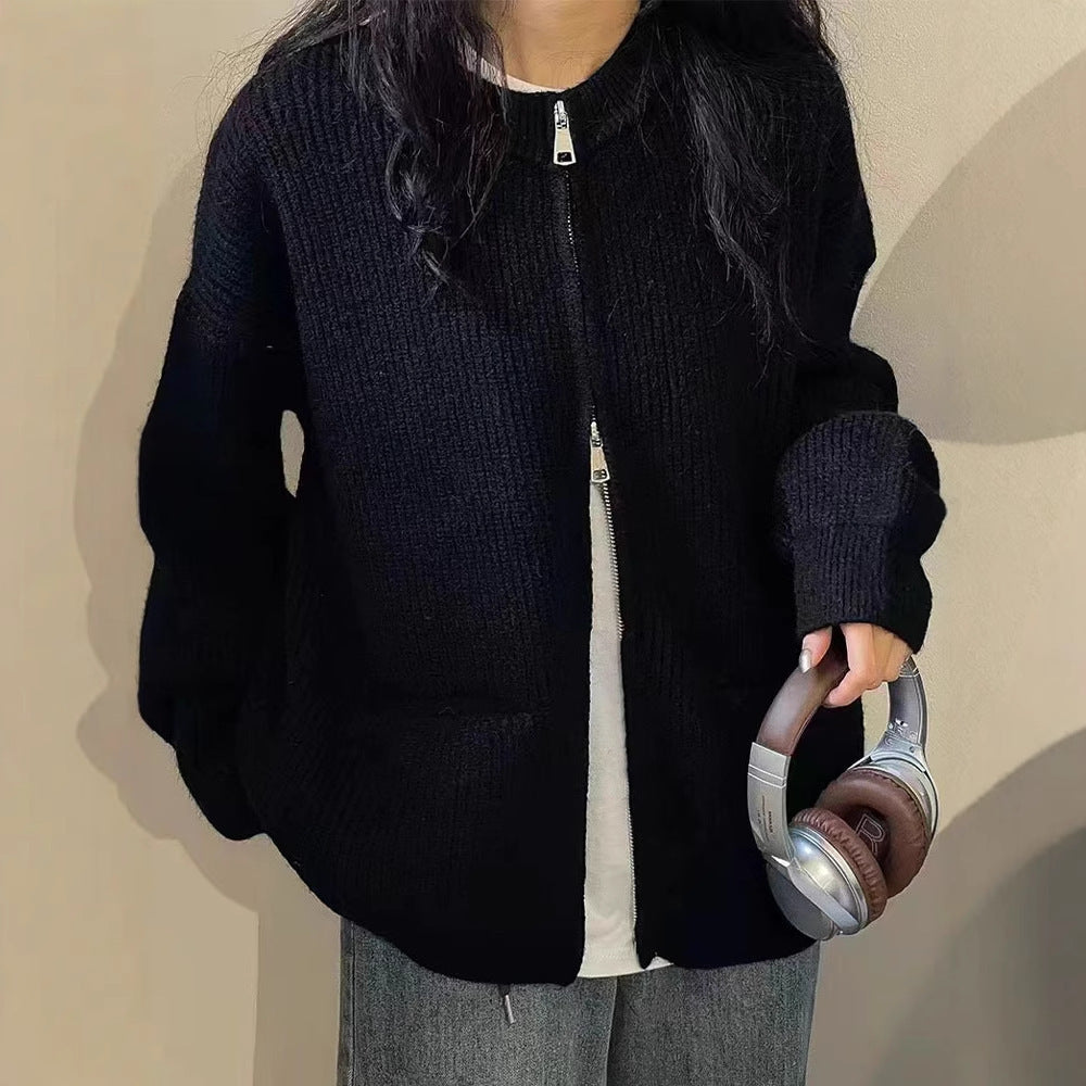 Design Temperature-sensitive Soft Wind Soft Glutinous Sweater Coat