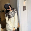 Soft And Relaxed-style Round-neck Loose-fit Pullover Knit Sweater