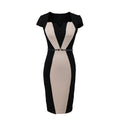 Patchwork square neck Pencil Dress