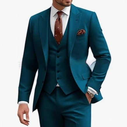 Men's Casual Business Wedding Three-piece Suit