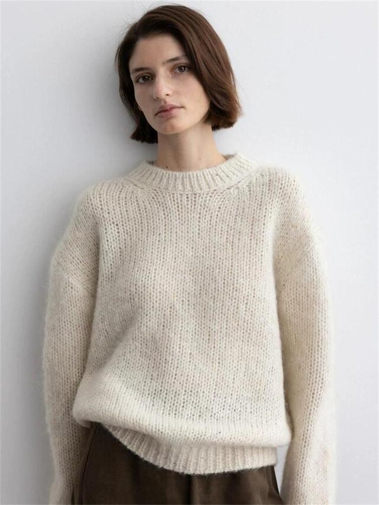 New Mohair Knit Sweater Relaxed Oversized Design