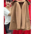 Premium Woolen Coat - Women's Loose Fit Short Jacket