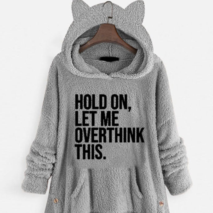 Hooded Long-sleeve Double-sided Fleece Women's Plus-size Coat