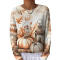 Sweet And Casual Women's Crew-neck Sweatshirt With Print
