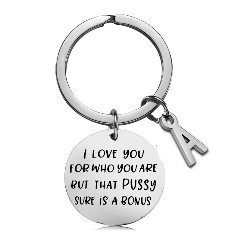 Couple Christmas Valentine's Day Gift Keychain 26 Letters