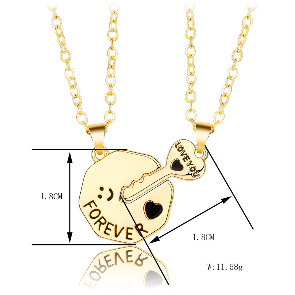 Heart Letter Necklace Simple Niche Valentine's Day Gift