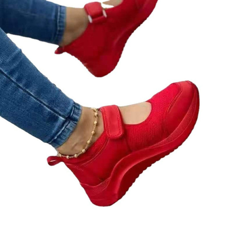 Wedge Velcro Casual Plus Size Sports Women's Shoes