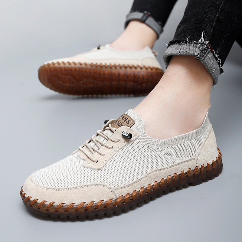 Breathable Hollow-out Soft Sole Mesh Casual Shoes With Rubber Sole