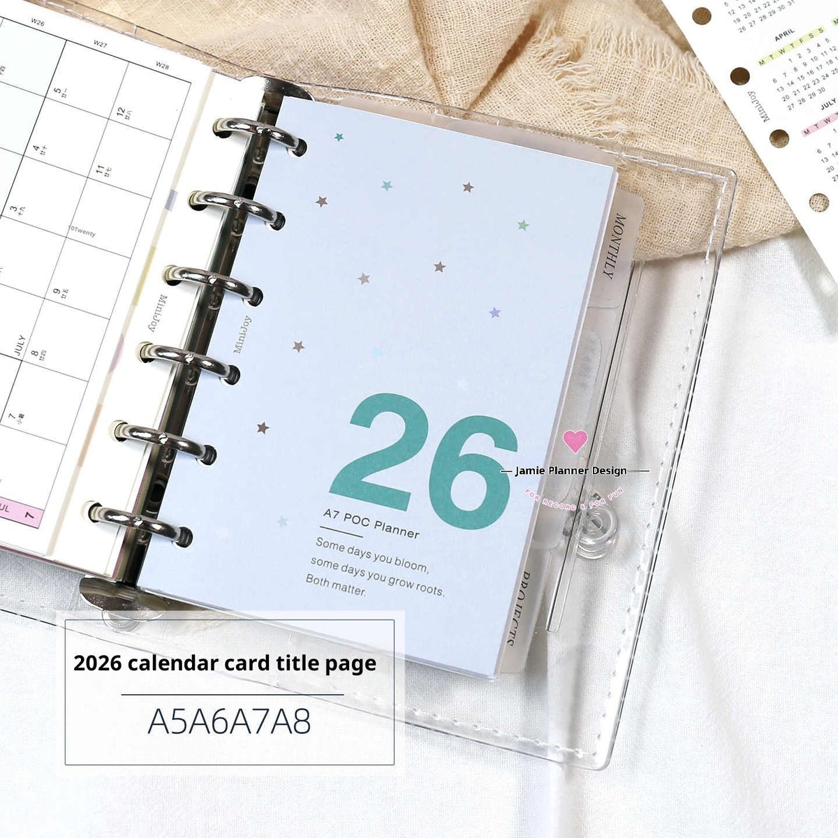 2026 Calendar Cards Calendar Fold