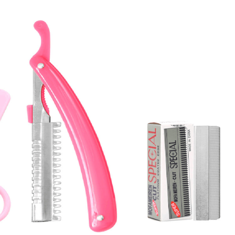 Factory wholesale eyebrow trimming set folding eyebrow shaving knife eyebrow trimming knife holder send ten blade eyebrow shaving knife eyebrow trimmer