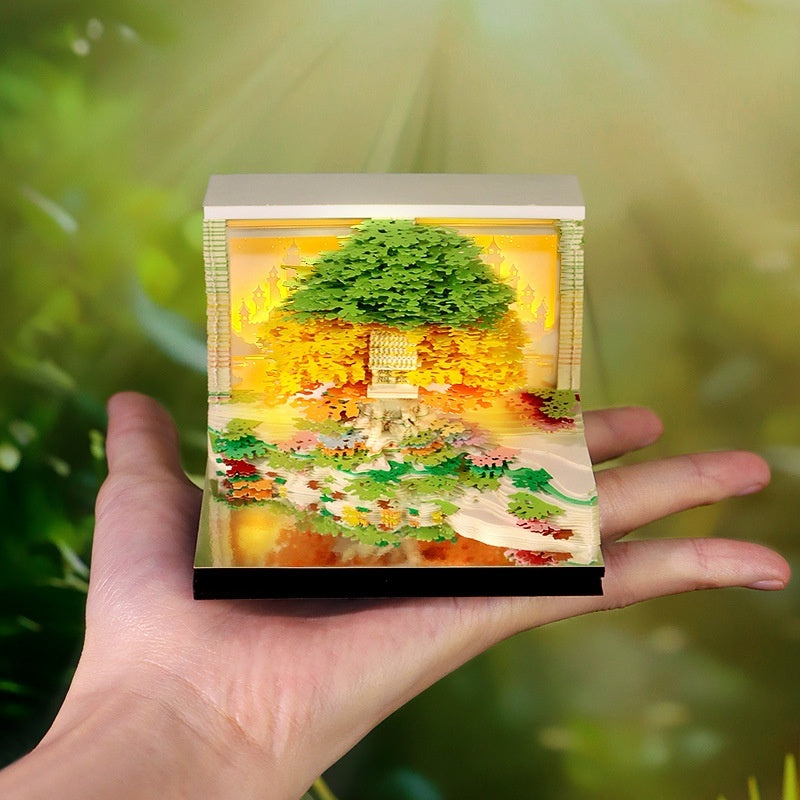 2026 Paper Carving Calendar Desktop Ornament 3D Notebook