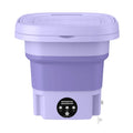 8L Portable Foldable Washing Machine with Spin Dryer - Mini Washer for Socks & Underwear