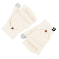 Flip-up Dual-use Half-finger Gloves For Womencold-proof And Warm-keeping