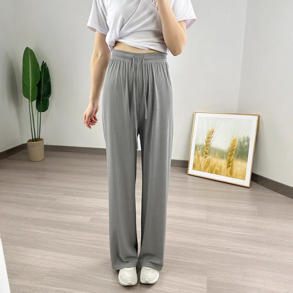 Women's Jacquard Summer Pants Slimming And Casual Trousers