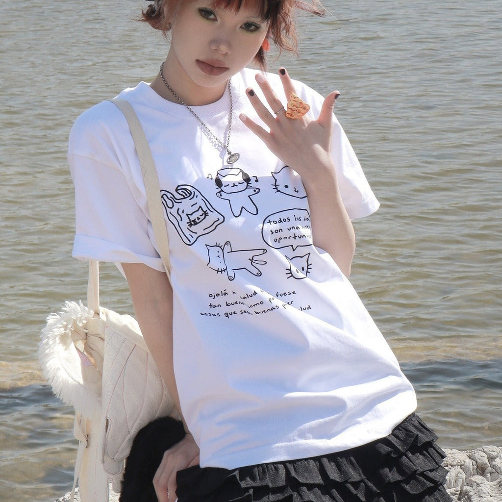 Summer Clothing Short Sleeve T-shirt Women