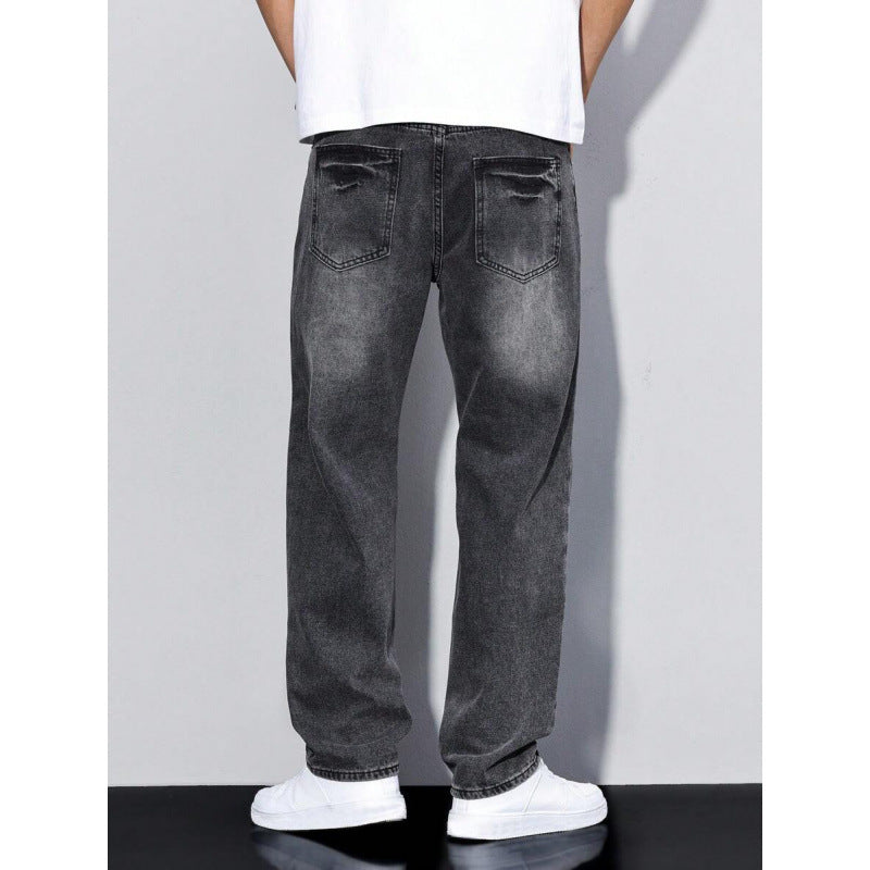 Men's Casual Straight-leg Loose Long Jeans