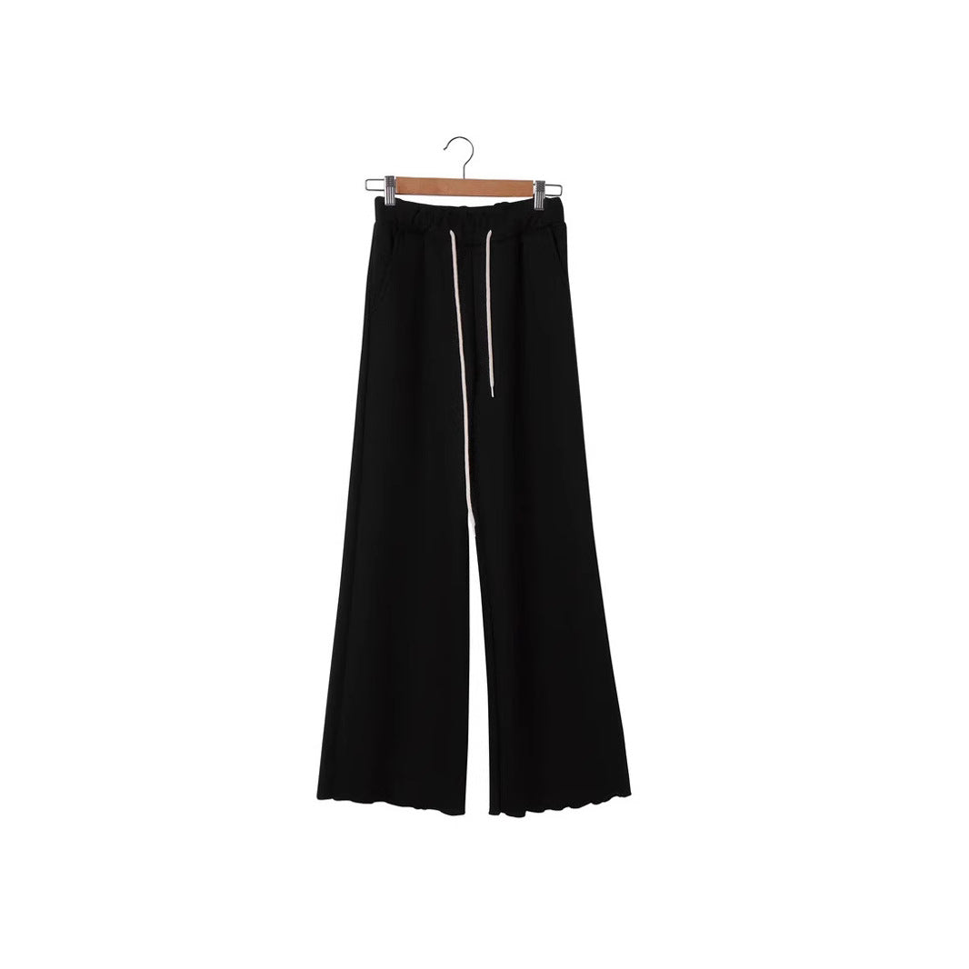 Elastic Waist Drawstring Slimming Trousers