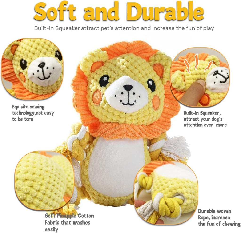 Stuffed Squeaky Dog Toys Plush Toys Assortment Value Bundle Puppy Pet Squeak Toy For Medium Large Dogs