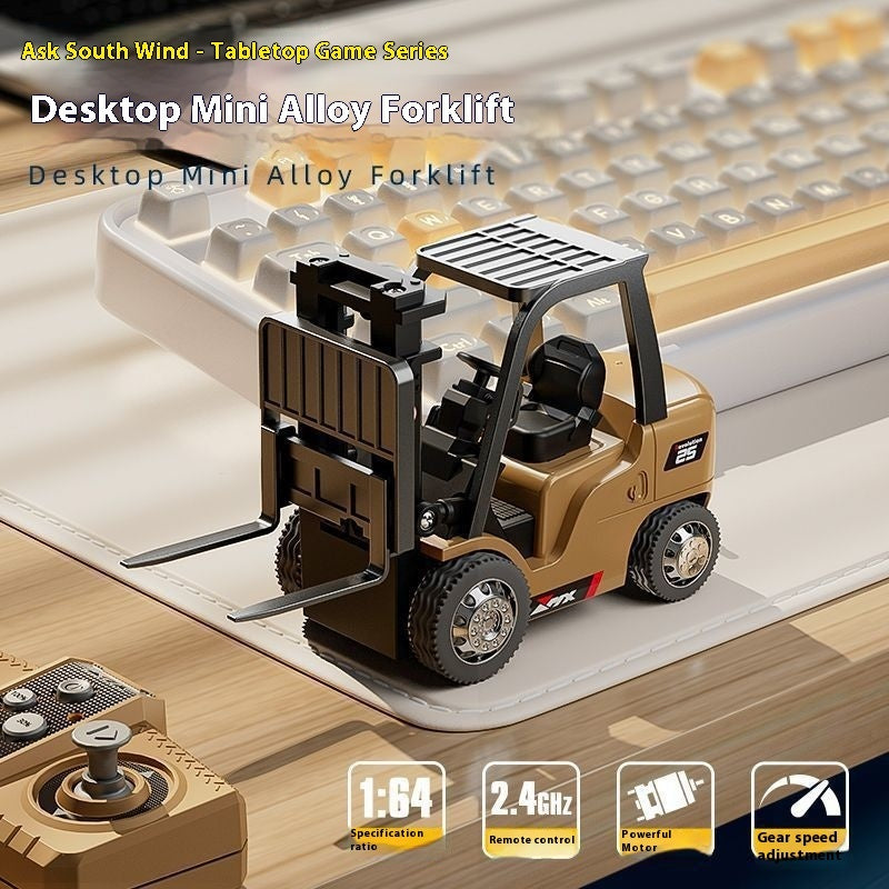 Bluetooth Mini Alloy Forklift Dual-mode Remote Control Car Electric Engineering Model Toy