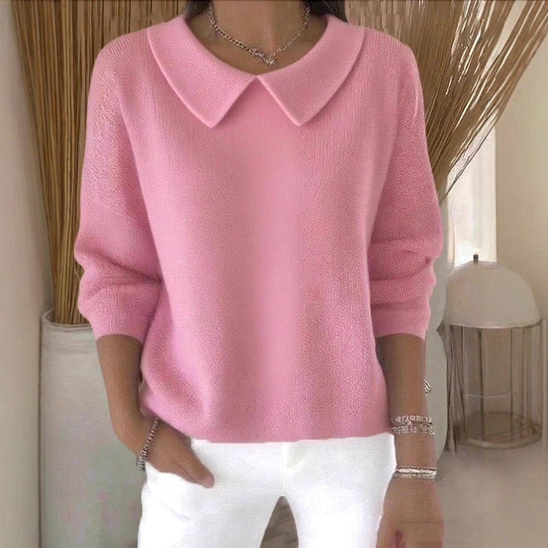 New Women's Loose Casual Solid Color Long Sleeve
