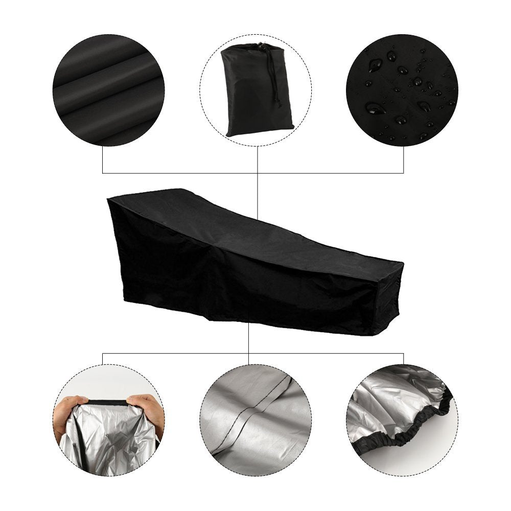 Outdoor Sun Waterproof Recliner Cover Garden Furniture Dustproof Cover