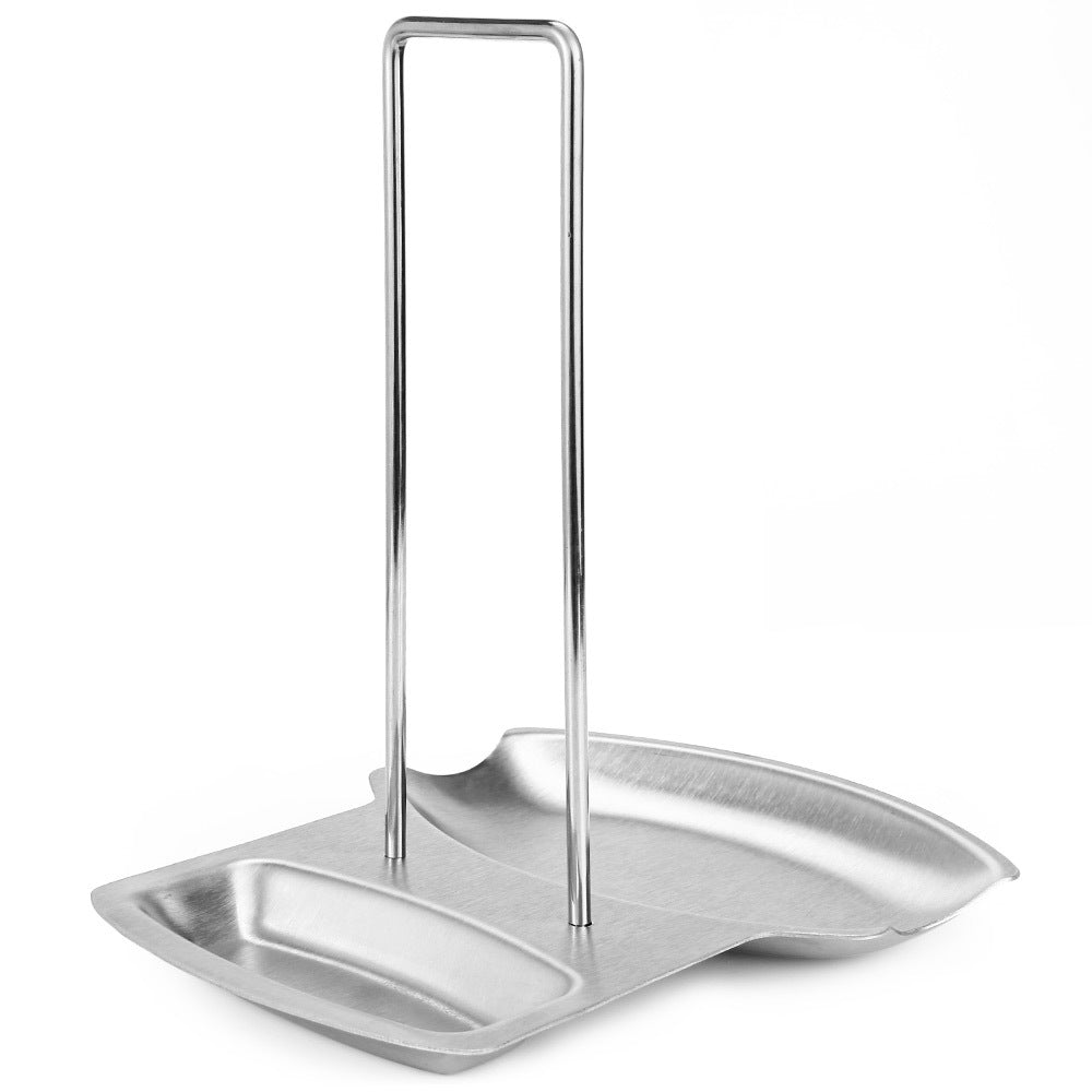 Spot 304 Stainless Steel Pot Lid Rack Storage Pot Storage Rack with Drain Tray Chopping Board Punch-Free Lid Spoon