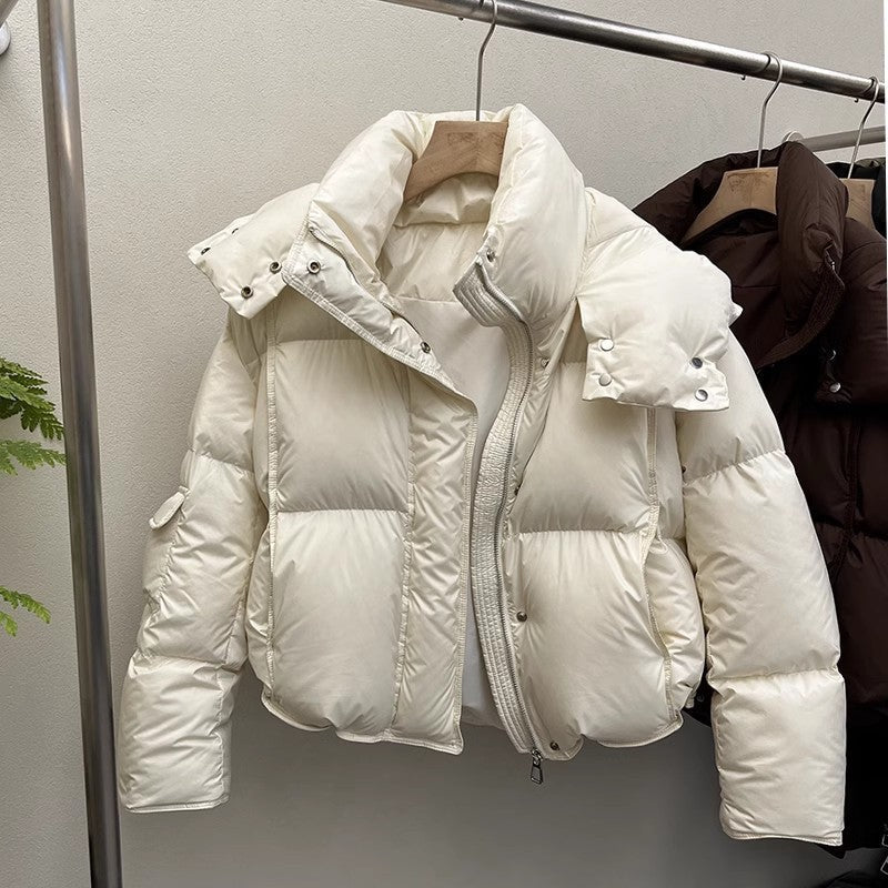Women's Fashionable Loose-fitting Warm Hooded Jacket