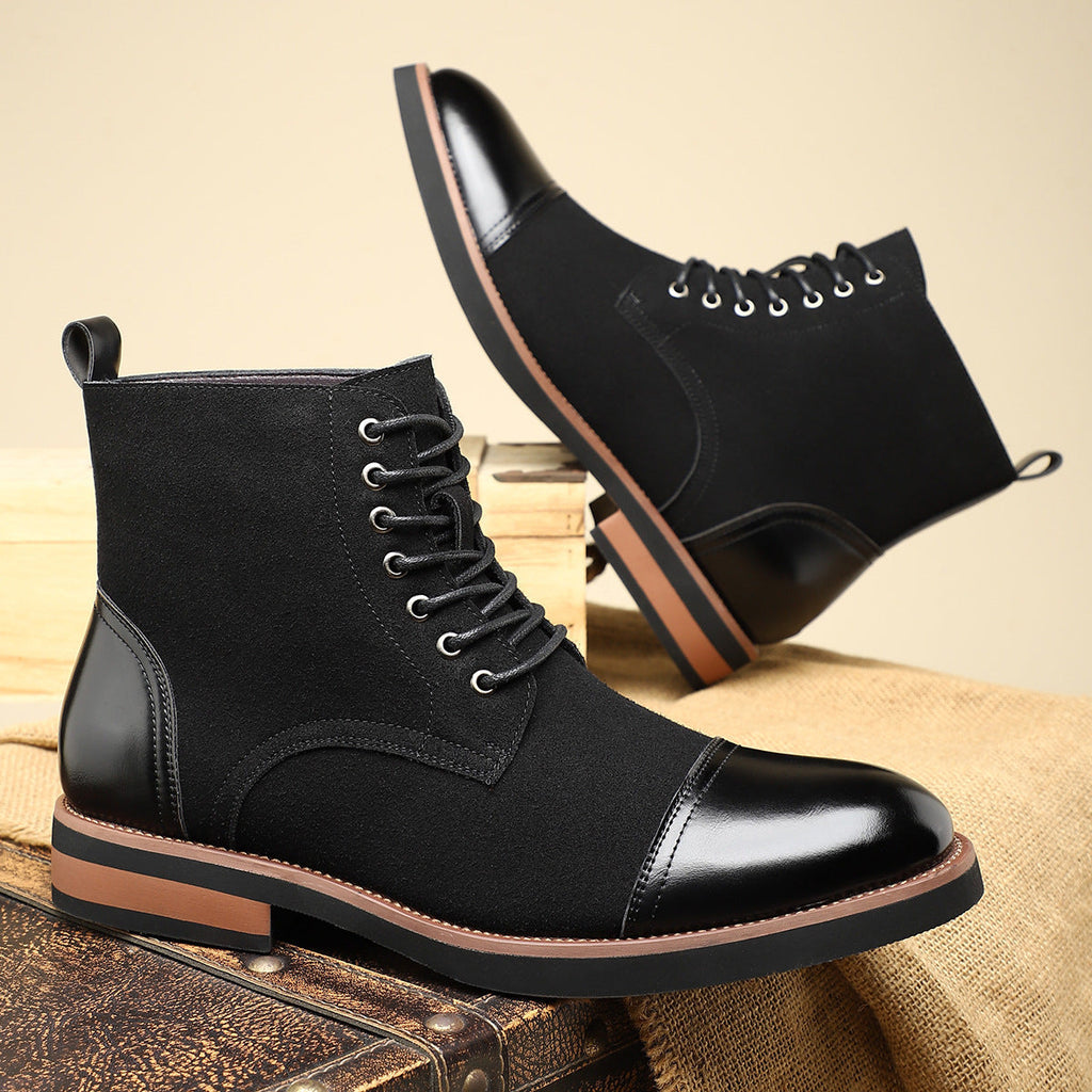 Men's Trendy Sleeve Leather All-match Casual Martin Boots