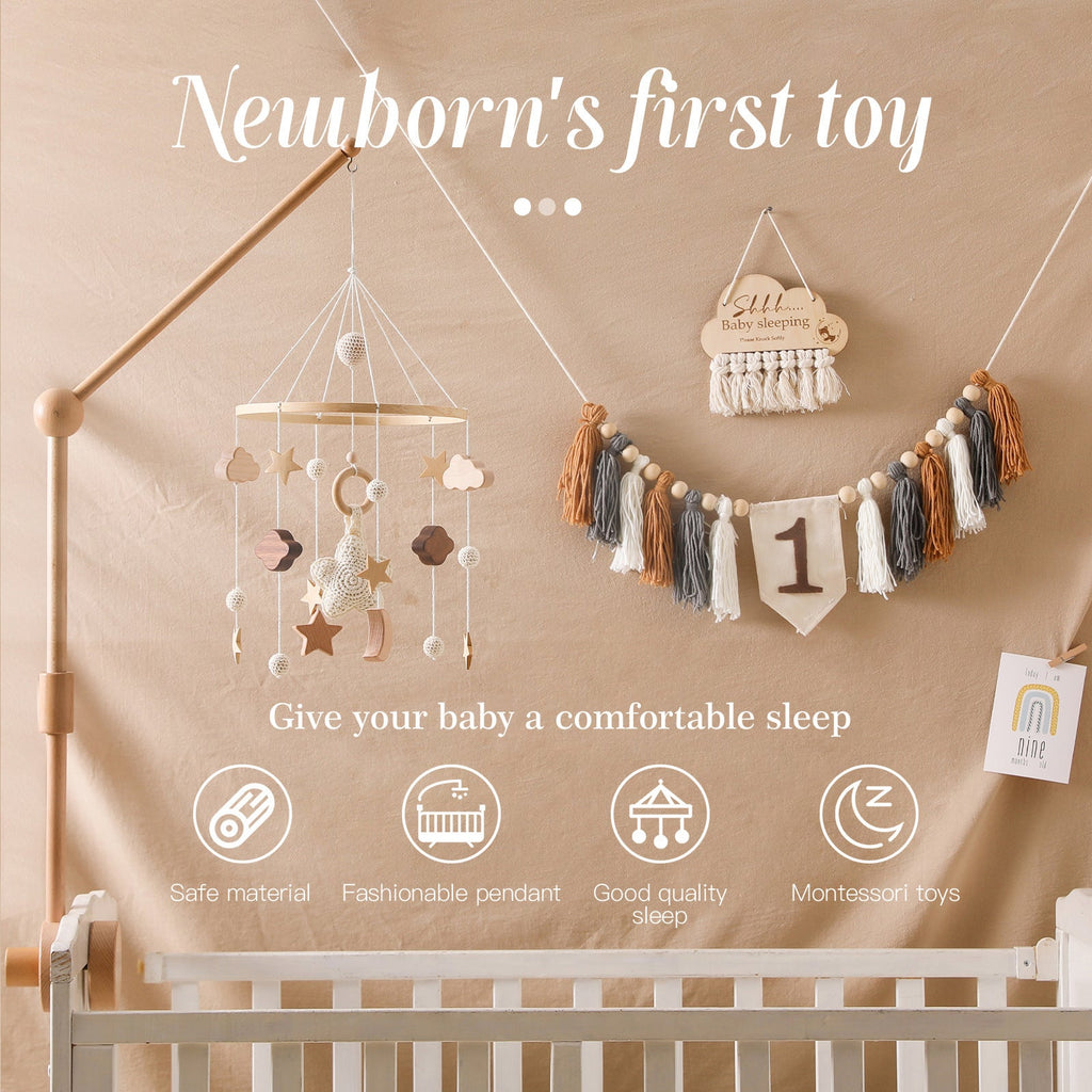 Star Moon Cloud Crib Pendant