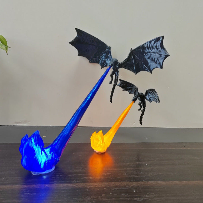 Fire Breathing Dragon Bookshelf Nook Light 3D Printed Flying Dragon Shelf Decor Lover Gift For Halloween Indoor Table Display Decoration Ornaments