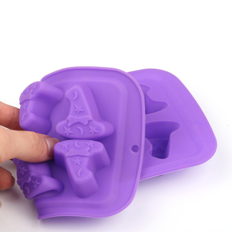 Halloween mold diy glue dripper pumpkin biscuit cake mold Candy Flip candy cookie skull skull chocolate mold