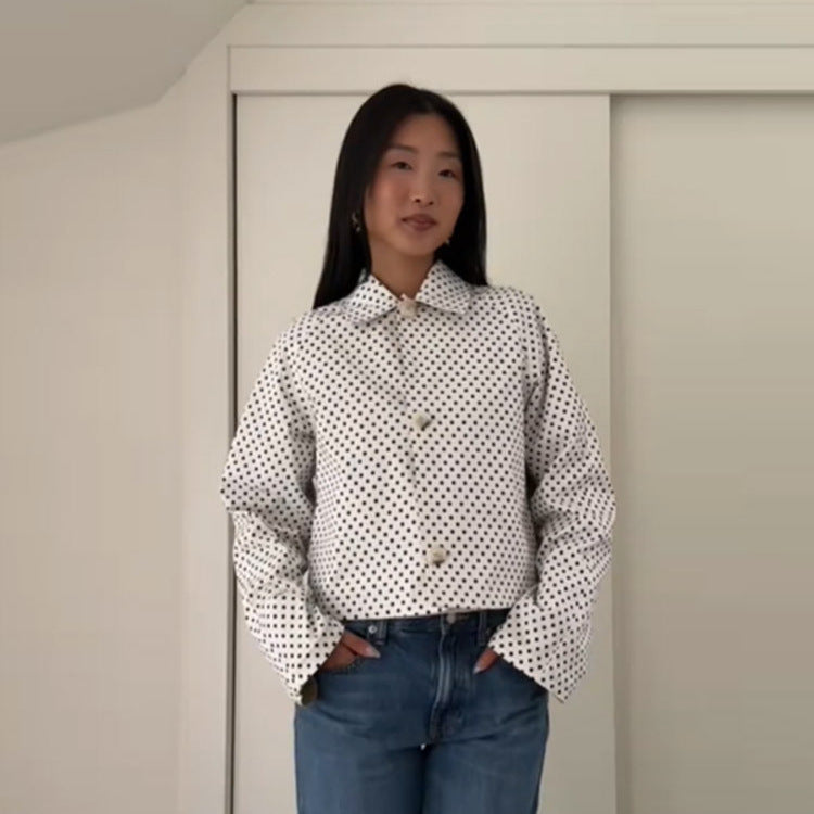 Women's Temperament Commute Lapel Double-sided Short Jacket