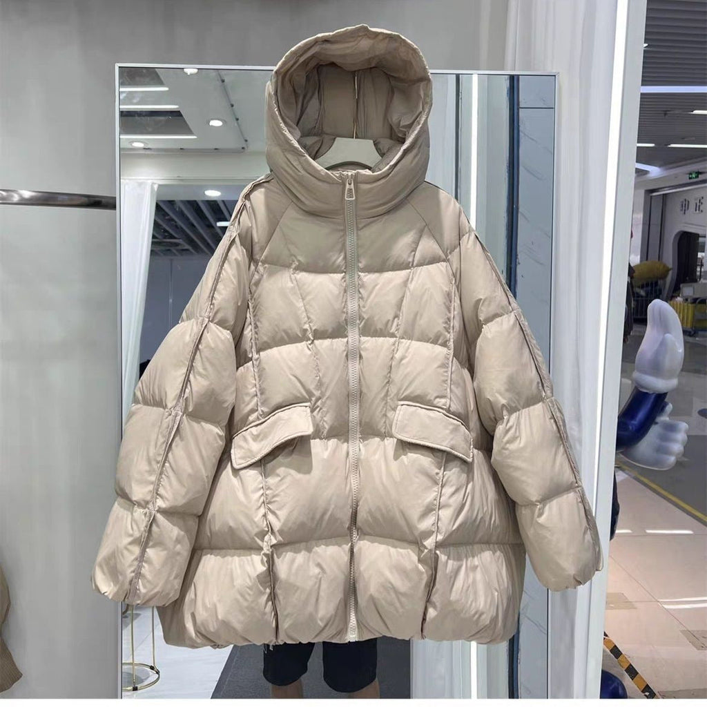 Plus-size Down Jacket In Anhui Red Casual Fashionable Extra-thick And Super Warm