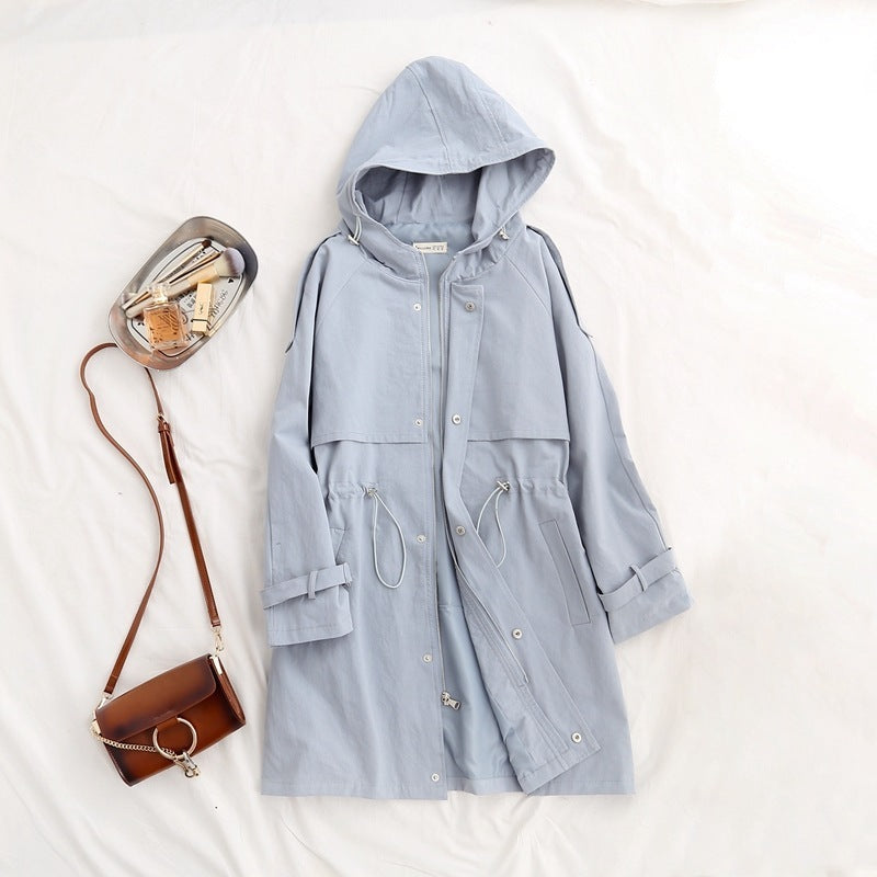 Women's new windbreaker trench coat