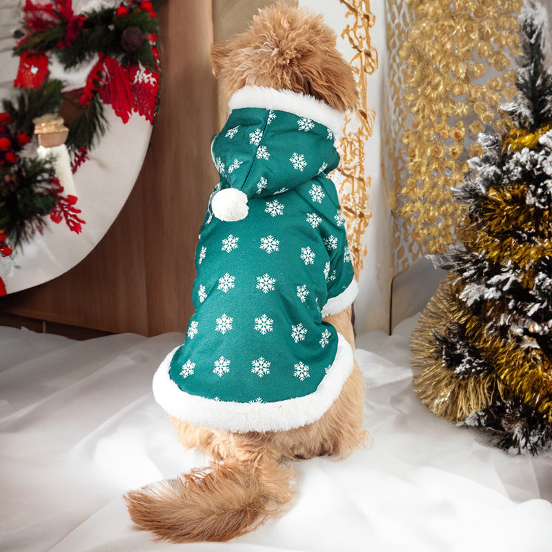 Christmas Cute Fleece-lined Thickened Pet Clothes