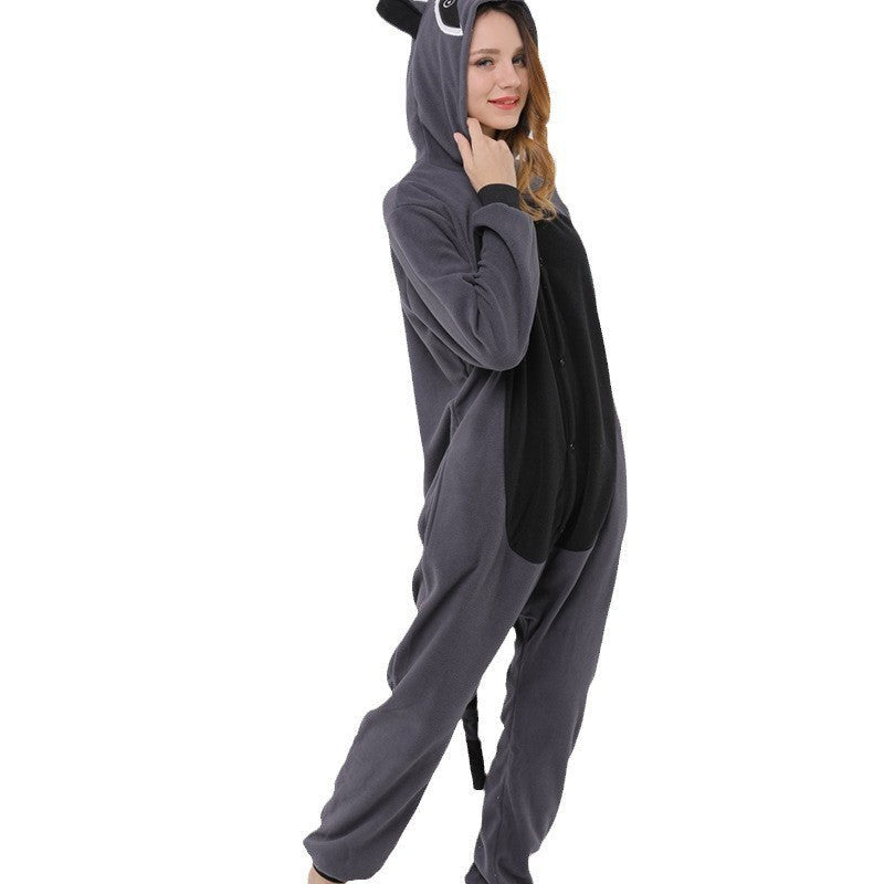 Fleece Thermal Loungewear Cartoon Onesie Pajamas